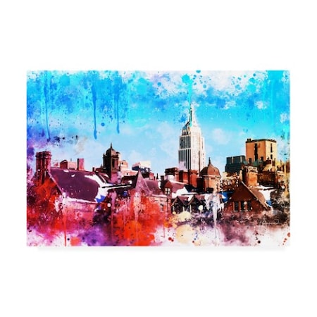 Philippe Hugonnard 'NYC Watercolor Collection - On The Roofs' Canvas Art,30x47